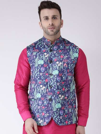 hangup trend Men Printed Nehru Jacket