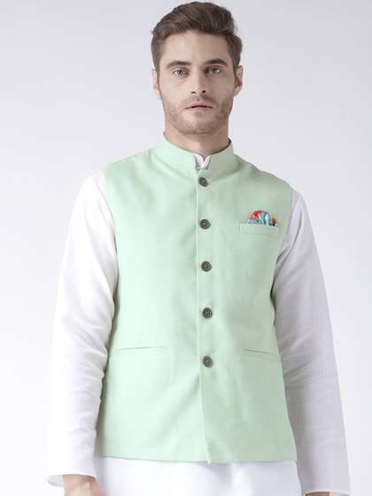 hangup trend Men Linen Nehru Jacket