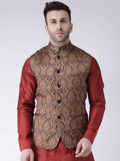 hangup trend Men Printed Nehru Jacket