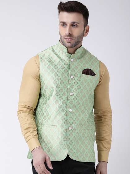 hangup trend Men Woven-Design Nehru Jacket