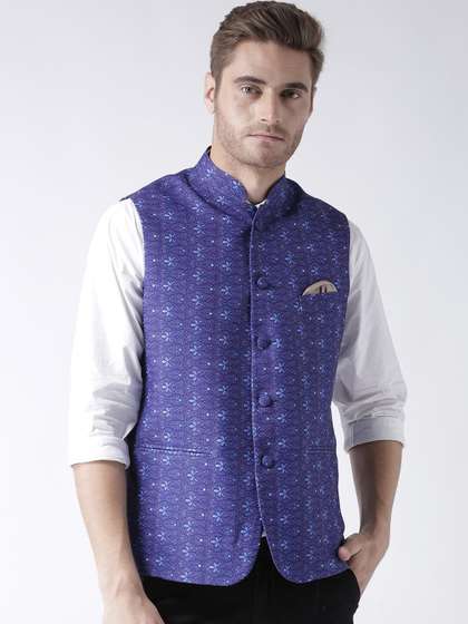 hangup trend Men Printed Nehru Jacket