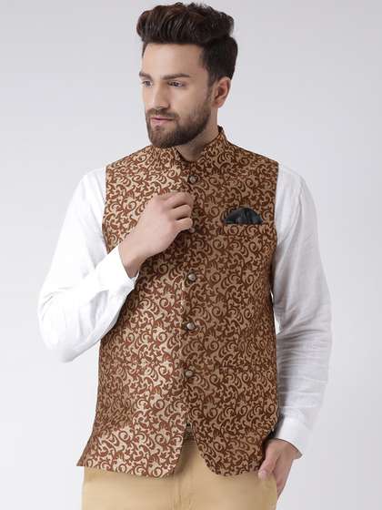 hangup trend Men Woven Design Nehru Jacket