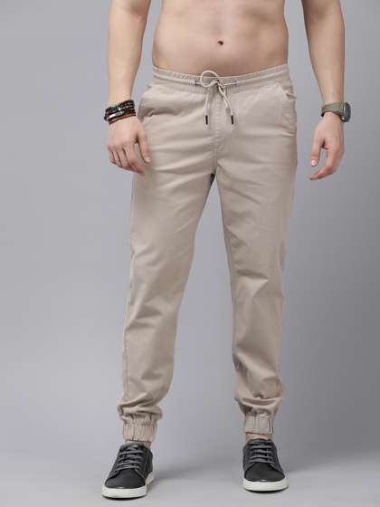 The Roadster
                        Lifestyle Co. Men Solid Joggers Trousers