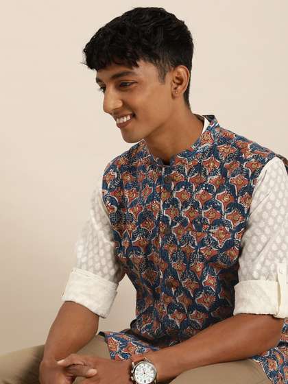 Taavi Indigo Soiree Nehru Jacket