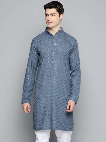 Jompers Men Embellished Cotton Kurta