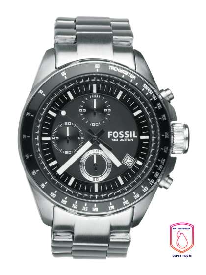 Fossil Men Black Dial Chronograph Watch CH2600