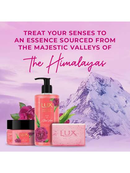 LUX Essence of Himalayas Rose & Aloe Vera Brightening Dual Tone Shimmer Body Wash - 400ml