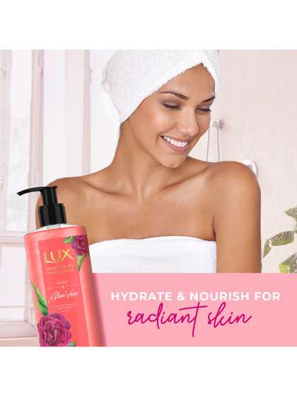 LUX Essence of Himalayas Rose & Aloe Vera Brightening Dual Tone Shimmer Body Wash - 400ml