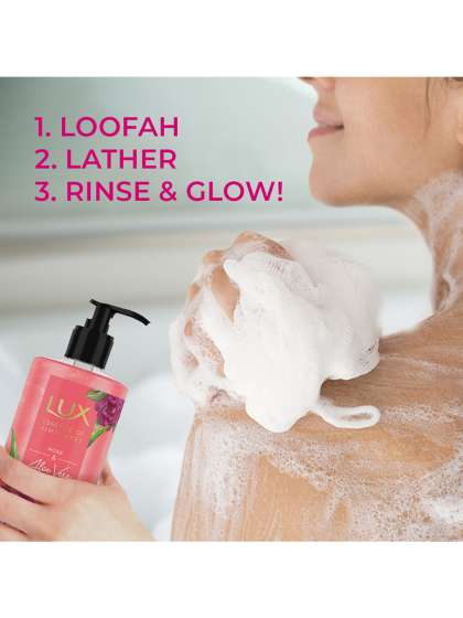 LUX Essence of Himalayas Rose & Aloe Vera Brightening Dual Tone Shimmer Body Wash - 400ml