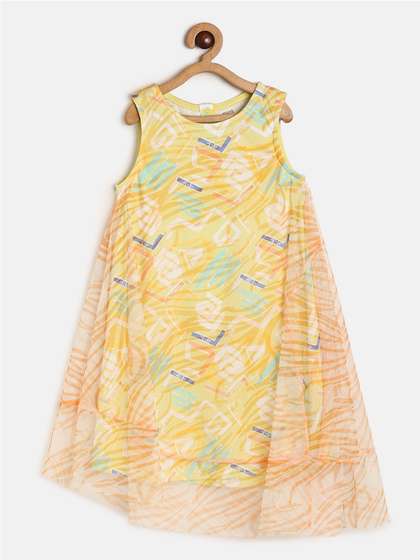 MINI KLUB Girls Layered
                    A-Line Midi Cotton Dress