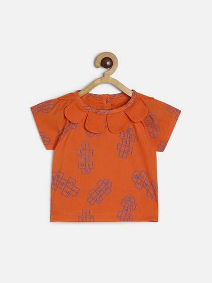 MINI KLUB Girls
                      Cut-Out Print Cotton Top
