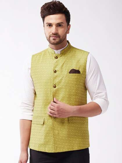 VASTRAMAY Men Printed Woven Nehru Jacket