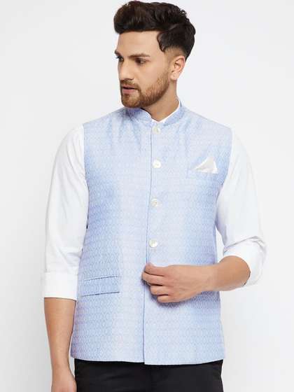 VASTRAMAY Men Woven Design Nehru Jackets