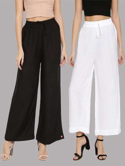 TWIN BIRDS Women
                          Pack of 2 Wide Leg Palazzos