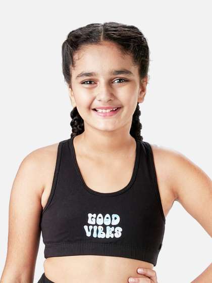 You Got Plan B Black
                        & White Graphic Bra
