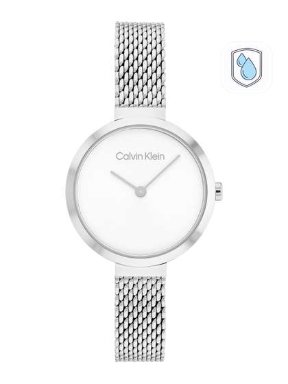 Calvin Klein Women
                        Minimalistic T Bar Bracelet Style Analogue Watch
                        25200082-White