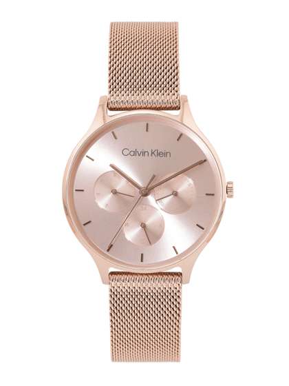 Calvin Klein Women
                        Timeless Mesh Mf Bracelet Style Analogue Multi
                        Function Watch 25200102