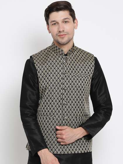 VASTRAMAY Men Woven
                        Design Nehru Jacket