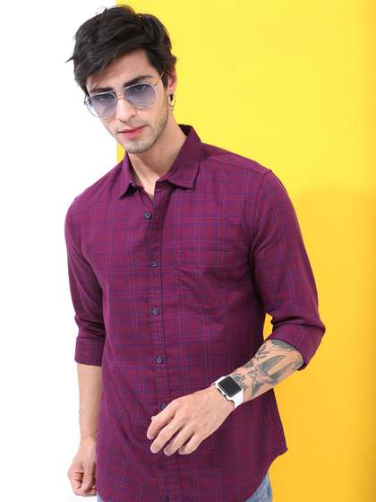 HIGHLANDER Slim Fit Checked Casual Shirt