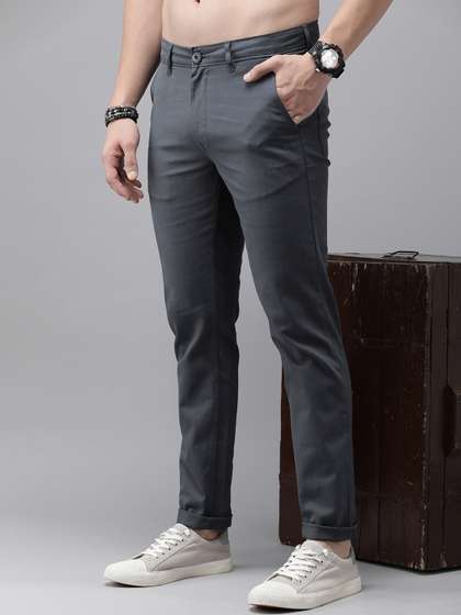 The Roadster
                          Lifestyle Co. Men Solid Mid-Rise Regular Fit
                          Trousers