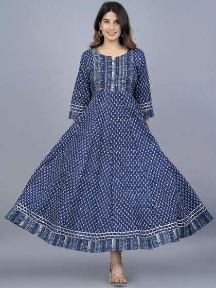 KALINI Ethnic Motifs
                        Printed Cotton Ethnic Dress