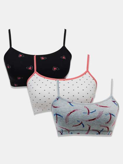 Sillysally Girls
                          Pack of 3 Seamless Double Layer All Day
                          Comfort Beginners Sports Bra