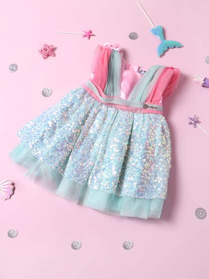 Nauti Nati Baby Girls
                      Sequinned Fit & Flare Party Dress