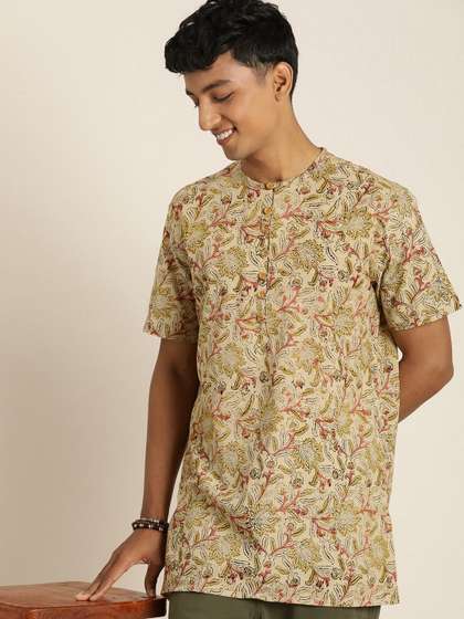 Taavi Kalamkari Block Printed Kurta