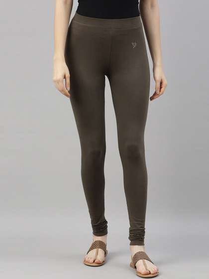 TWIN BIRDS Mid-Rise
                        Churidar-Length Leggings