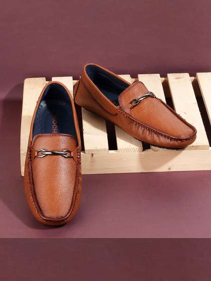 Mochi Men Textured Leather Horsebit Loafers