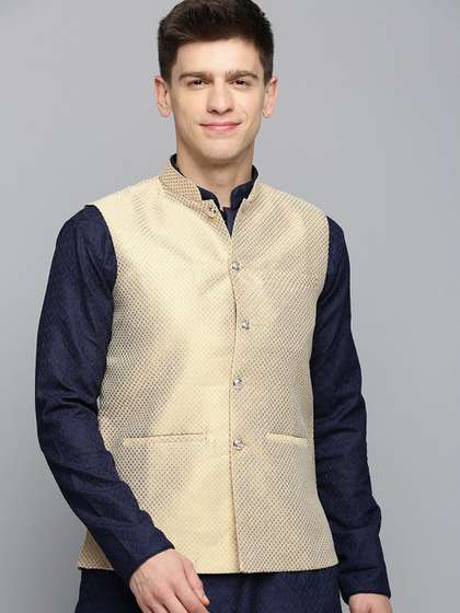 SHOWOFF Woven Design Nehru Jacket