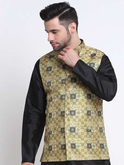 KRAFT INDIA Embroidered Nehru Jacket