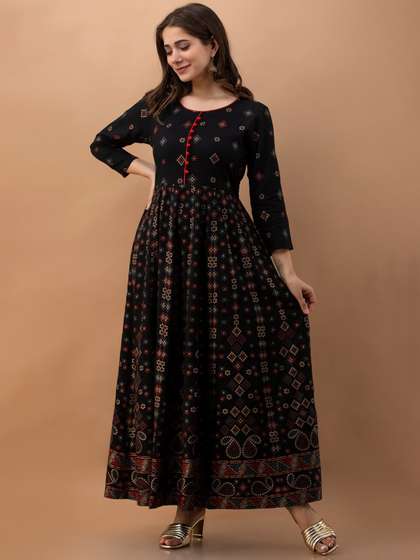 PURSHOTTAM WALA Bandhani Printed Anarkali Kurta