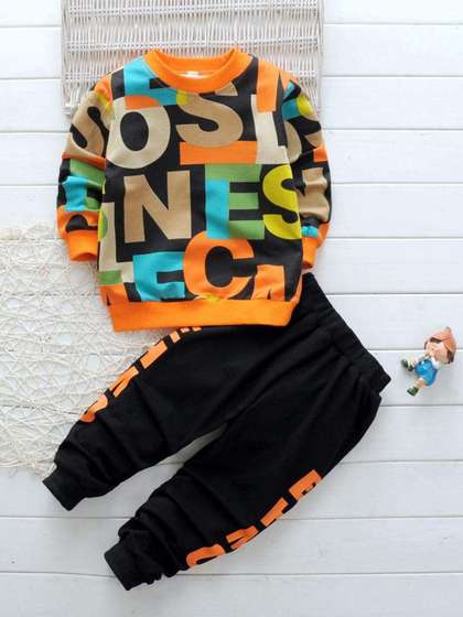 Googo Gaaga Girls
                    Printed Pure Cotton Sweatshirt with Joggers