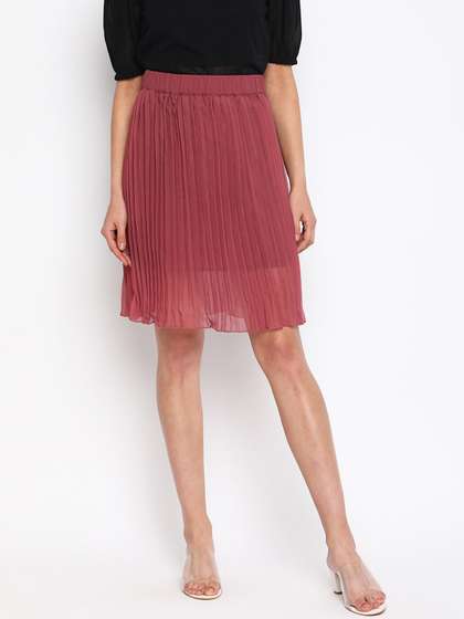 Mayra Georgette A-Line Pleated Skirts