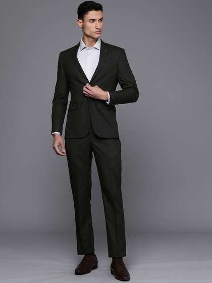 Louis Philippe Men
                        Checked Slim-Fit Single-Breasted Two-Piece
                        Formal Suit