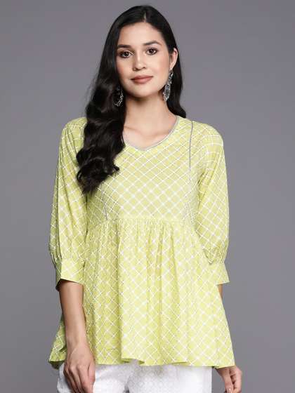 Libas Geometric Printed Pure Cotton Kurti
