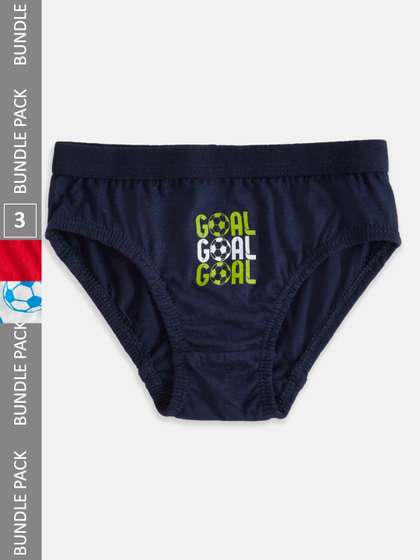 Pantaloons Junior Boys
                    Pack Of 3 Printed Basic Cotton Briefs