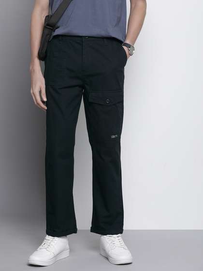 The Indian Garage Co
                        Men Relaxed Fit Ripstop Cargo Trousers
