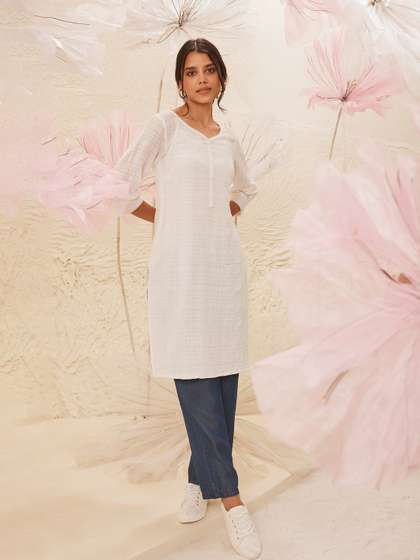 AURELIA Straight Pure Cotton Kurta