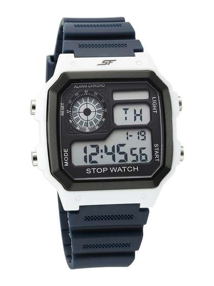 Sf Hexa Digital With
                        Blue Strap Unisex Watch - Nt77123pp02