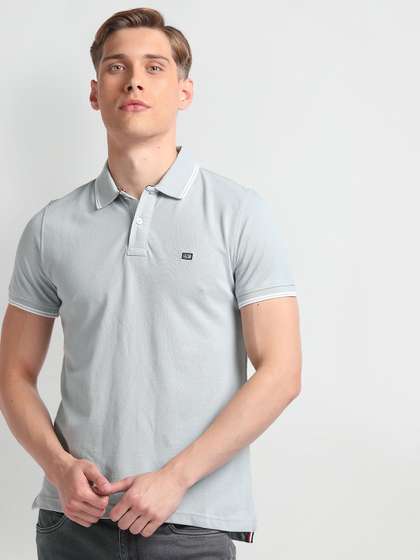 Arrow Sport Pure Cotton Tipped Solid Pique Polo Shirt