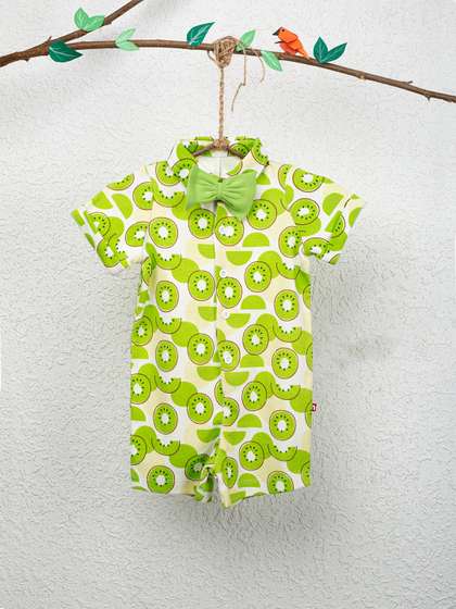Nino Bambino Infant Boys
                    Printed Organic Cotton Rompers