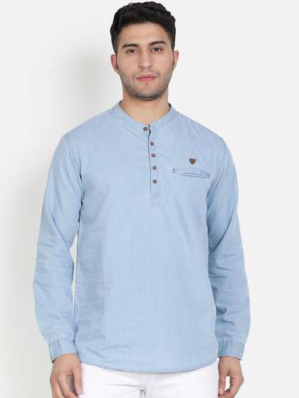 Kuons Avenue Mandarin Collar Short Kurta