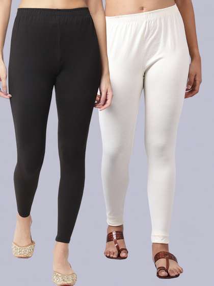 GRACIT Pack Of 2
                        Cotton Lycra Ankle-length Leggings