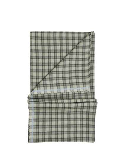 Linen Club Men Checked Pure Lenin Shirt Clothing Fabric