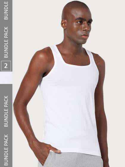 Zoiro Men Pack Of 2
                        Sleeveless Undershirts Innerwear Vests-
                        SOFTCLASSIC 3110 WHITE TWIN