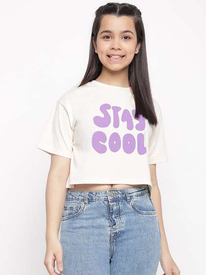 Lil Tomatoes Typography
                    Printed Boxy Crop Top