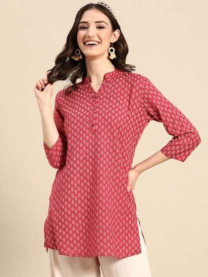 Sangria Floral Printed Kurti