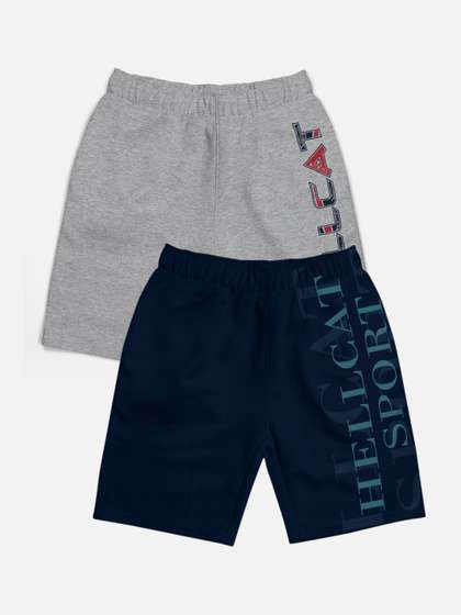 HELLCAT Boys Pack of 2
                    Typography Printed Shorts